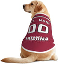 Arizona Custom Pet Jersey Dog Clothes Jersey Various Sizes Customized Any Name & Number for Small & Middle and Big Dogs