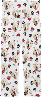 MyPupSocks Custom Pet Face Pajamas Pants Photo Pajama Bottoms for Men S-XXL