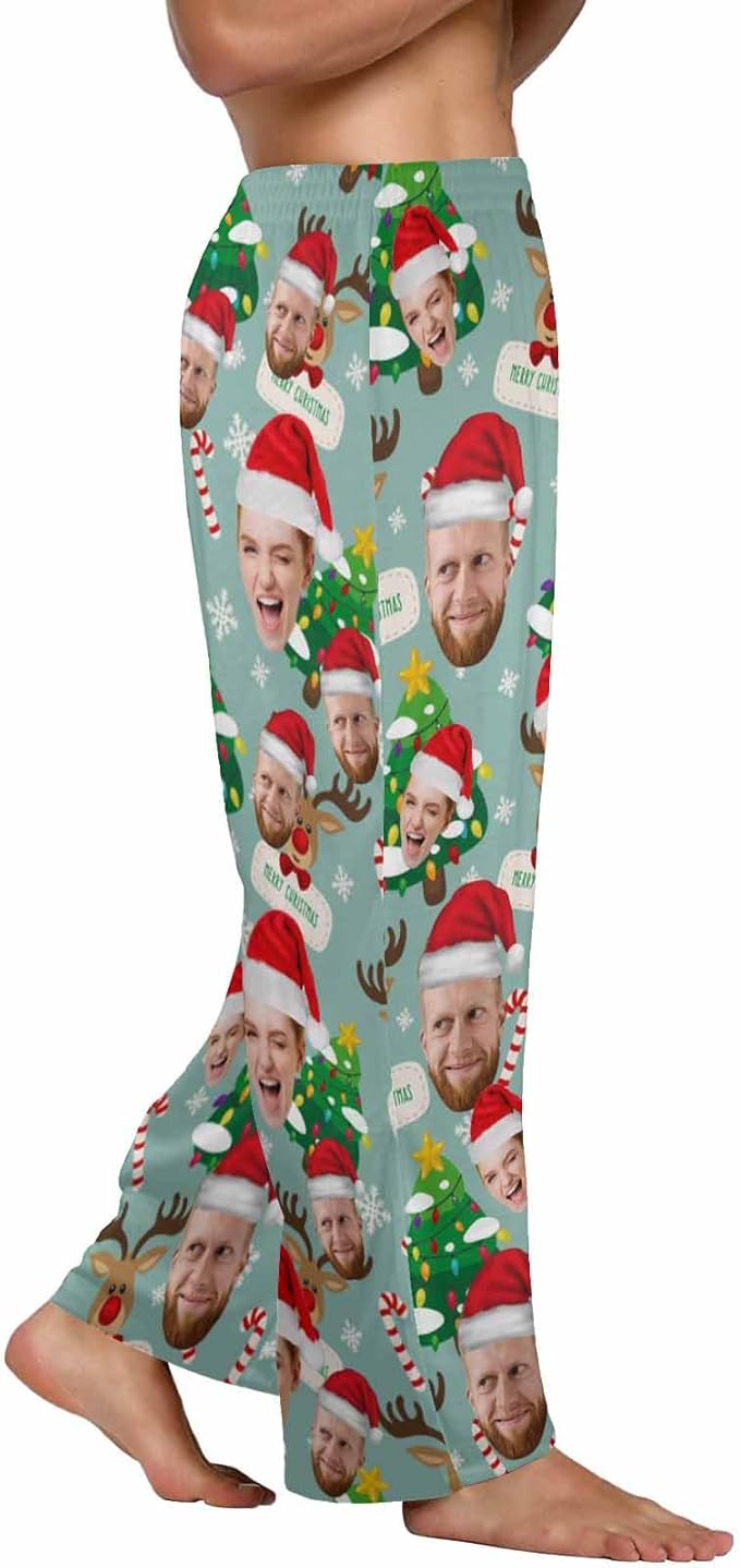 Custom Pajama Pants for Men, Personalized PJ Pants with Photos, Custom Mens Pajama Shorts, Gifts for Dad Husband