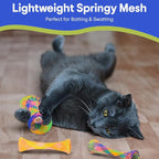 SPOT Kitty Fun Tubes Cat Toy | Bouncy Cat Toy with Catnip Inside for Cats and Kittens to Bite, Swat and Chase | Interactive Cat Toy | 3 Pieces