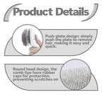 Cat Brush for Shedding & Grooming, Self-Cleaning Cat Slicker Brush with Push Button | Gentle Deshedding & Dematting Tool for Short & Long Hair Cats and Dogs | Massaging Pet Hair Remover for Loose Fur