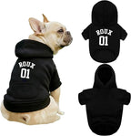Personalized Name Dog Hoodie, Printed/Embroidered Puppy Sweater with Name/Text, Custom Pet Clothes Warm Winter Outfit for Dogs, Bright Puppy Sweatshirt, Pet Birthday Outfit, Gift for Dog Lovers 03