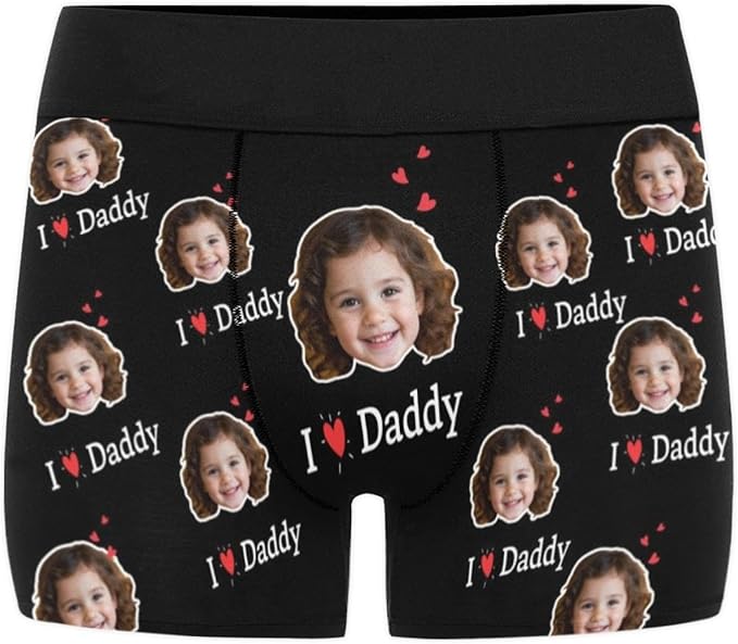 M YESCUSTOM Custom Boxers Briefs for Men Personalized Boxers with Face Mens Funny Underwear with Photo XS-5XL