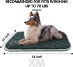furrybaby Dog Bed Mat Flat Crate Mat with Anti-Slip Bottom Machine Washable Pet Kennel Pad for Dog Sleeping (XM 36x23'', Grey Mat)