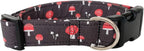 Mushrooms in Red Dog Collar (Large)