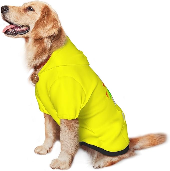 Custom Dog Hoodie with Text Photo, Personalized Pet Clothes Sweatshirt for Small/Medium/Large Dogs, Cats, L, White