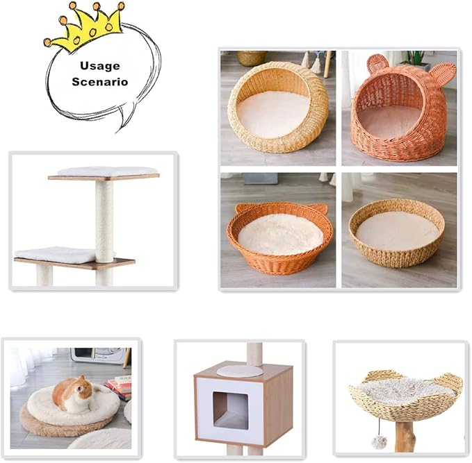 SHENGOCASE 2-Pack 10"x18" Rectangular Faux Rabbit Fur Cat Dog Bed Cushion Pad Mat, Cat Tree Tower Replacement Cushion Pad for Window Perch Carrier House Cage Crate Kennel Furniture