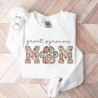 CHILLEVER Personalized Embroidered Dog Mom Sweatshirt, Dog Mama Crewneck, Gift for Mom, Pet Name On The Sleeve