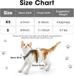 Cat Harness and Leash Set for Walking Escape Proof, Soft Adjustable Kitten Harness Breathable Mesh with Reflective Strips Harness for Kitty Puppy Bunny (Black, Large)