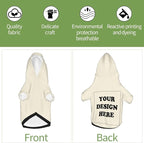 Dog Clothes, Custom Dog Hooded Sweatshirt, Personalized Pet Costume Robe Shirt with Text/Image/Club Name/Pet Shop Logo for Small Medium Large Dogs and Cats, CreamYellow, XL