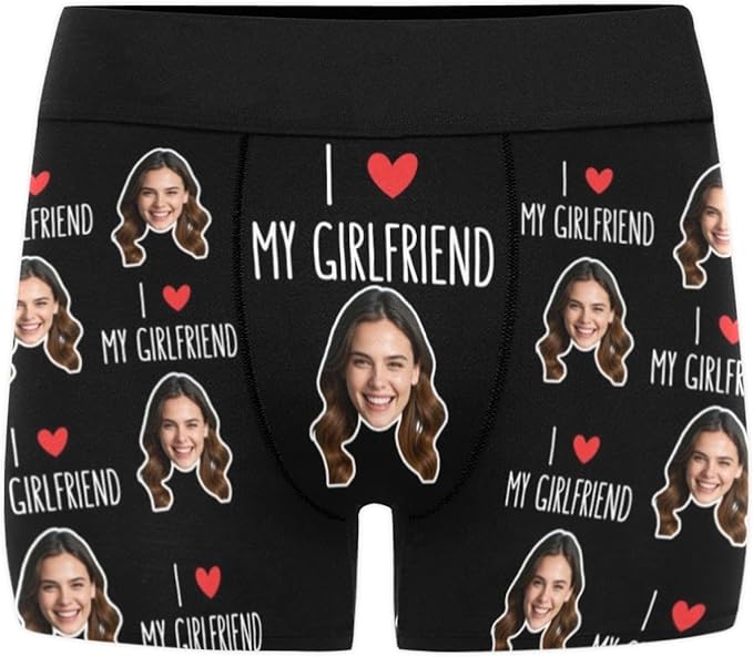 M YESCUSTOM Custom Boxers Briefs for Men Personalized Boxers with Face Mens Funny Underwear with Photo XS-5XL
