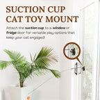 18pcs Interactive Cat Toys for Indoor Cats Suction Cup Cat Toys for Indoor Cats Bird Hunting Slefplay Simulation for Kitten Flying Bird Toy Feather Wand Kitten Toy Attachments Jueguetes Para Gatos