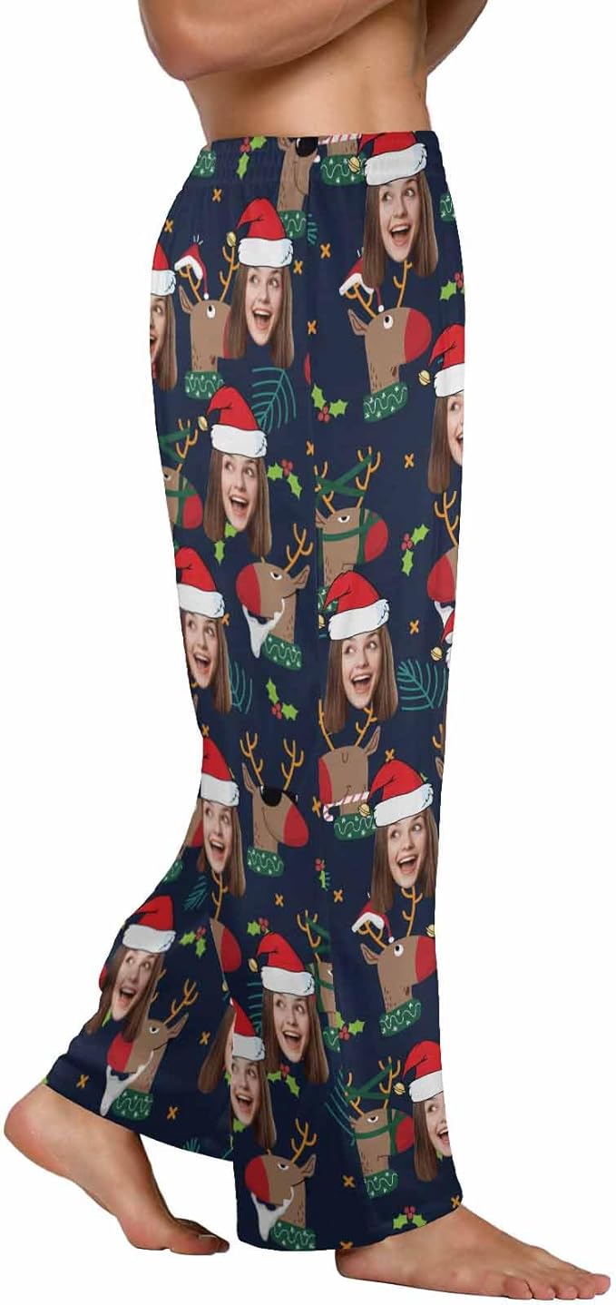 Custom Pajama Pants for Men, Personalized PJ Pants with Photos, Custom Mens Pajama Shorts, Gifts for Dad Husband
