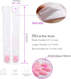 Cat Paw Thigh High Socks Golves, Cute Soft 3D Toe Beans Socks Mittens Kitten Claw Pad Socks for Girl Women Cosplay Set…
