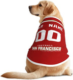 San Francisc0 Custom Pet Jersey Dog Clothes Jersey Various Sizes Customized Any Name & Number for Small & Middle and Big Dogs
