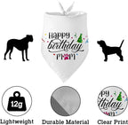 Happy Birthday Mom White Dog Bandana Pet Scarf Accessories Funny Cute Puppy Bandana Birthday Party Accessorie Gifts for Dog Mom Lovers