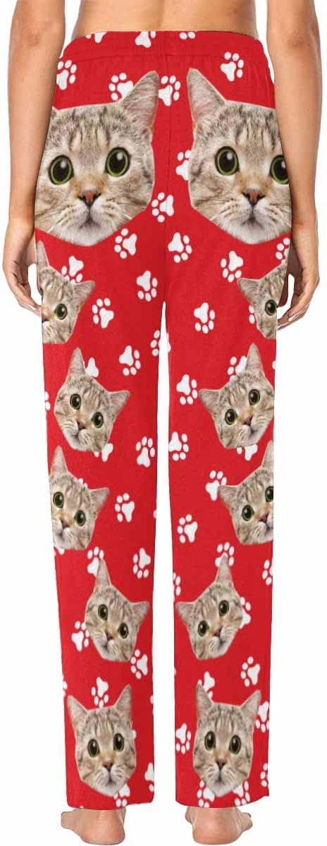 FunStudio Personalized Pajama Pants for Women Custom Photo Face Printed Pajama Bottoms with Pockets