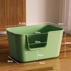 Extra Large Litter Box with High Sides 24.60" Lx16.92 Wx12.99 H,Anti-Splashing Kitty Litter Box,Tool-Free Assembly,Multi cat Litter Box,Jumbo Litter Box (Green)