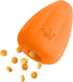 Chew King by Mammoth Premium Treat Dispensing Dog Toy, Durable Natural Rubber Chew Toy with Bacon Flavor, Safety Air Vent, Interactive Enrichment Toy for Aggressive Chewers, XL - Orange