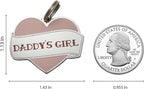 Two Tails Pet Company Personalized 'Daddy's Girl' Pet ID Tag & Collar Charm - Custom Engraved Dog Tags for Pets - Luxury Brass, Gold Plating