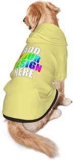 Personalized Pet Sweatshirt, Custom Dog Hooded with Pocket, Customize Hoodies for Dogs, Puppy, M, Indigo-Blue