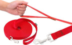 AmaGood Dog/Puppy Obedience Recall Training Agility Lead-15 ft 20 ft 30 ft 50 ft Long Leash-for Dog Training,Recall,Play,Safety,Camping (20feet, Red)