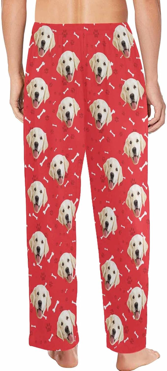 MyPupSocks Personalized Face Pajamas Pants Photo Pajama Bottoms for Men S-XXL