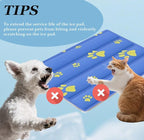 Dog Cooling Mat, Cooling Mat for Dogs & Cat, Provides Instant Relief for Small, Medium, Large Dogs, Washable, Non-Slip Design, Perfect for Hot Summer Days to Keep Pets Comfortable(S 20''*16'')