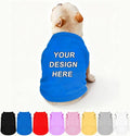 Custom Dog Shirt Pet Clothes Breathable Shirts for Small to Large Dogs Customized Name Logo Photo Puppy Outfits Personalized Sleeveless Vest Pets Apparel Blue, 4XL