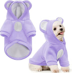 Small Dog Hoodie Soft Warm Fleece Fall Winter Dog Clothes Cute Puppy Sweaters Cat Coat Funny Blank Pullover Doggy Hooded Sweatshirts for Small Dogs Chihuahua Costumes Kitten Outfits(Purple,M)
