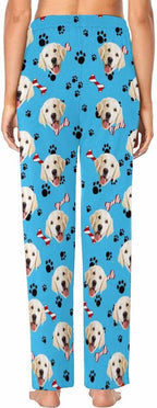 Custom Face Pajamas Pants Personalized Nightwear Bottoms for Women XS-XXL