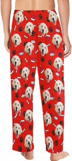 MyPupSocks Custom Pet Face Pajamas Pants Photo Pajama Bottoms for Men S-XXL