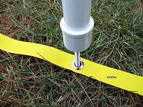 Dog Agility Equipment-12 Weave Pole Spikes/Stakes and Yellow Pole Placer Combo