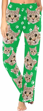 FunStudio Personalized Pajama Pants for Women Custom Photo Face Printed Pajama Bottoms with Pockets