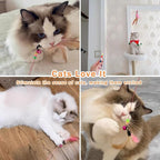 6 Pack Cat Feather Toy, Interactive Pet Kitten Chaser Teaser Wire Wand with Bell Beads for Cat Exercise Play Fun Gifts - Wholesale