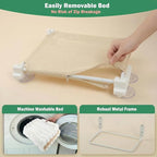 Smttzion Cat Window Perch for Large Cats, Heavy Duty Cat Hammock Window Seat with Strong Suction Cups, Space Saving & Easy Clean Resting Bed for Indoor Cats