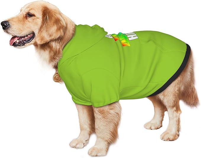 Personalized Pet Sweatshirt, Custom Dog Hooded with Pocket, Customize Hoodies for Dogs, Puppy, S, Yellow