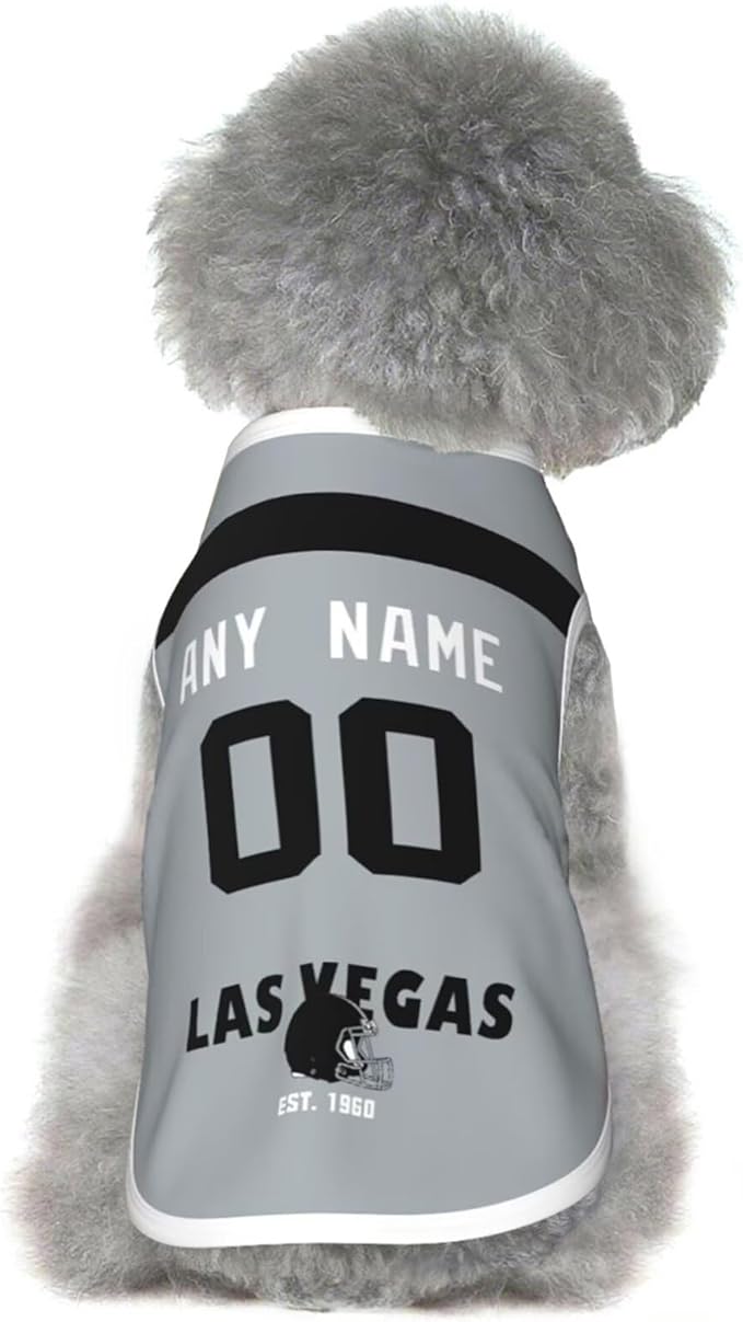Las Vegas Dog Clothes Jersey Pet Jersey Customized Any Name & Number S-5XL for Small Middle and Big Dogs