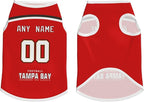 Tampa Custom Pet Jersey Dog Clothes Jersey Various Sizes Customized Any Name & Number for Small & Middle and Big Dogs