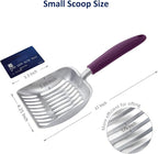 WePet Cat Litter Scoop, Aluminum Alloy Sifter, Kitty Metal Scooper, Deep Shovel, Long Handle, Poop Sifting, Kitten Pooper Lifter, Durable, Heavy Duty, for Litter Box