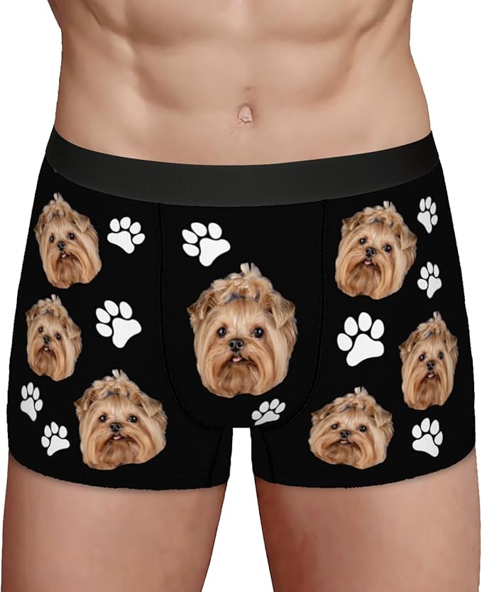 Personalized Underwear for Men with Face Custom Face Boxers Customized Boxer Briefs Funny Gifts for Him Husband Boyfriend