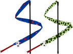 Andiker Cat Wand Toy, 44 Inches Plush Cats Snake Toys with Long Sound Paper Lightweight Handheld Interactive Cat Toys for Indoor Cats and Kitten (Blue)