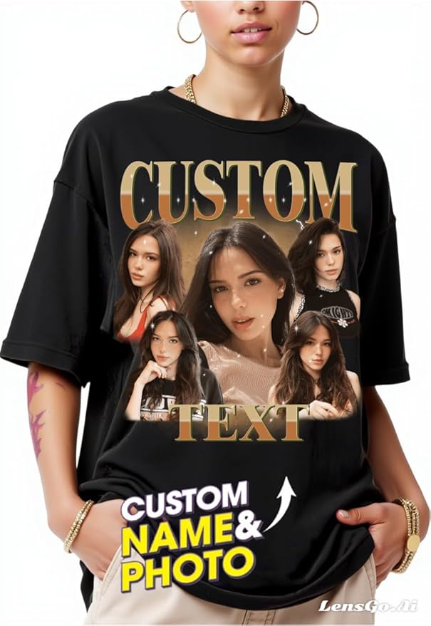 NAZENTI Custom Valentine Shirt Gifts for Boyfriend, Customized Bootleg Rap Tee