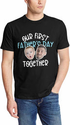 Custom T Shirts with Face Photo Text Pet Shirt for Men Personalized Picture Tee Shirt Design Your Own Dad Grandpa Shirt
