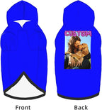 Custom Dog Hoodie Add Your Design Soft & Warm Personalized Photo Text Logo Name Dog Clothes for Puppy Sweatshirt Hooded for Small Medium Large Dogs Girl/Boy Cats Blue