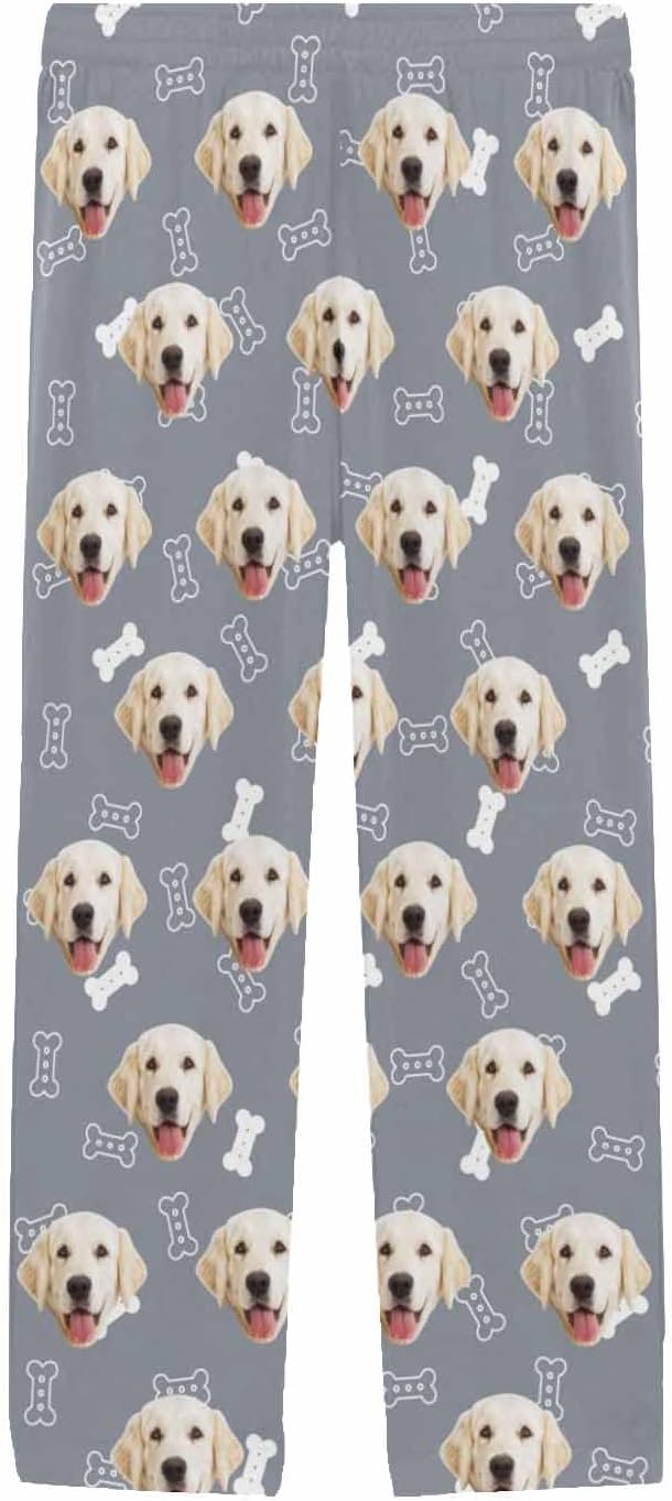 MyPupSocks Customized Face Pajamas Pants Photo Pajama Bottoms for Men S-XXL