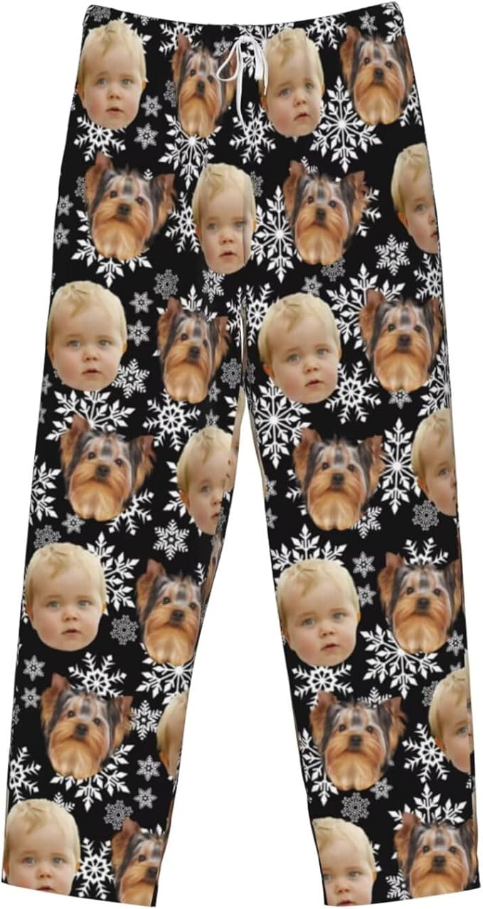 Custom Pajama Pants Personalized Pajama Bottoms With Photo Customizable Pajama For Men Women Add Your Design
