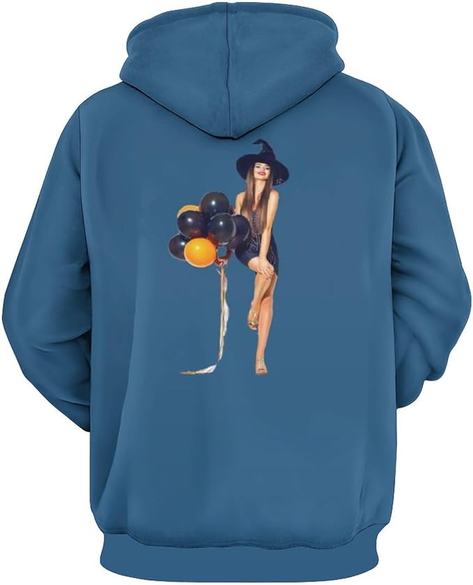 Artsadd Custom Face Unisex athletic Pockets Sweatshirt Loose Hoodie Custom Christmas Long Sleeve Sweatshirt Hooded Pullover