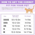 Cat Harness and Leash Set,Escape Proof Kitten Harness,Step in Adjustable Soft Lightweight,Easy Control,Reflective Strips Comfortable for Walking Travel(Blue/Black,XXS)