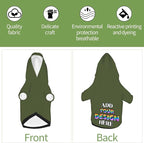 Custom Dog Hoodie, Personalized Dog Sweatshirt, Dog Clothes for Small Dogs Customizable, Army Green, XS, Ropa para Perros Pequeños, Customized Pets Puppy Clothes, Personalized Gifts
